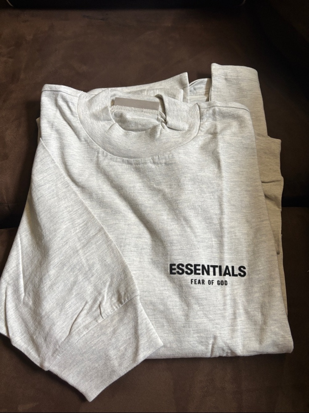 Fear of God Essentials Men’s Crewneck Sweatshirt in Light Oatmeal